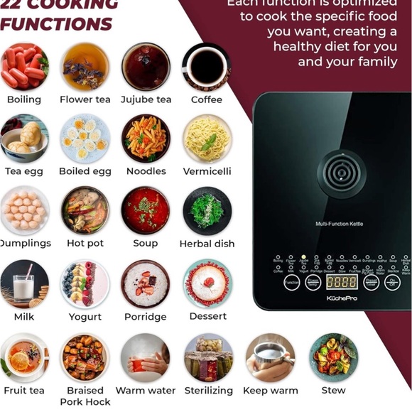 Multi-Function Kettle - Black Glass Teapot - Picture 7 of 16